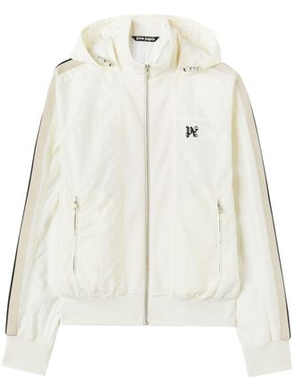 Palm Angels monogram-embroidered track jacket - White