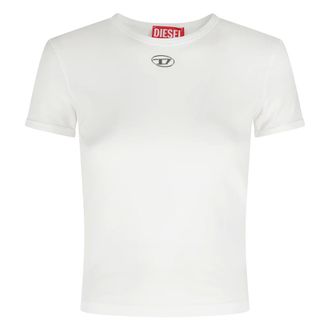 Diesel T-Shirts, female, White, Size: XS Uncutieslong OD T-Shirt