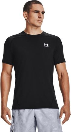 Under Armour Heren HeatGear Mesh Panel Fitted T-shirt (Zwart)