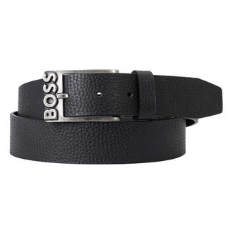 HUGO BOSS Classic Leather Belt in Black