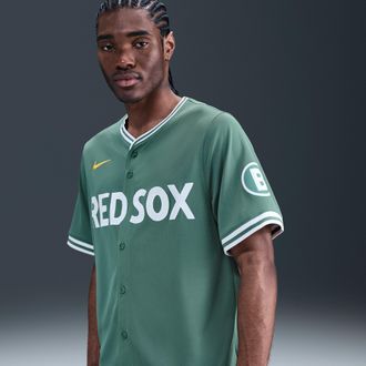 Nike Boston Red Sox City Connect Mens Nike Mens Dri-FIT ADV MLB Limited Jersey in Green | LM250CE7BQ-1U2