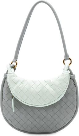 Bottega Veneta Pre-owned Bottega Veneta Small Bicolor Lambskin Intrecciato Gemelli Bag A00701598A