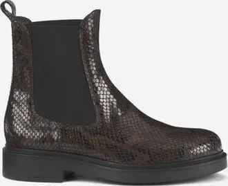 AGL Loren Chelsea Leather Ankle Boot in Moka Piton Print at Nordstrom, Size 38.5