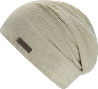 Chillouts Beanie CHILLOUTS Orsa Hat, sand, Obermaterial: 75% Viskose, 18% Polyacryl, 7% Elasthan, M&uuml;tzen Beanie, einfarbige Slouch-Beanie f&uuml;r Urban Styles