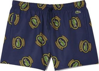 Lacoste Krokodil Print Zwemshorts Navy Blauw - Heren - Strandmode - Blauw - S - Polyester - Badmode