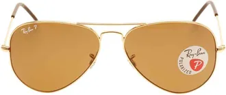 Ray-Ban Aviator Classic Polarized Brown Pilot Unisex Sunglasses RB3025 001/57 58