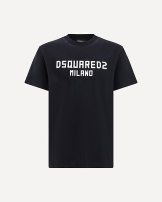 Dsquared2 T-shirt with Dsquared2 Milano logo printed Male XXL