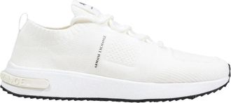 A|X Armani Exchange Gebreide Technische Sneakers - Heren - Sneakers - Wit - 43 1/2 EU - Polyester - Schoenen