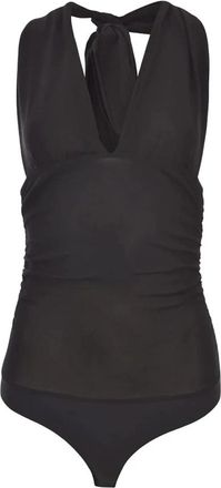 Pinko Top - Dames - Bodies - Zwart - M - Leer - Tops