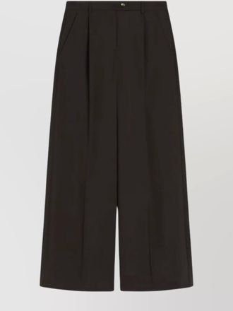 Sportmax wide leg trousers in natural wool