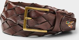 LEYVA Mens Small duck braided belt