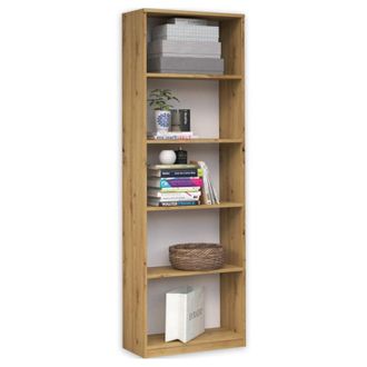 Hucoco Hucoco - Florence Librer&iacute;a Contempor&aacute;nea 5 Baldas Sal&oacute;n/oficina/dormitorio 182x40x30 Cm Mueble Decorativo Para Guardar Libros