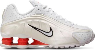 Nike Boys Shox R4 - Boys Grade School Running Shoes White/White/Phantom Size 1.0