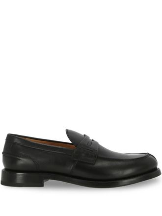 Ortigni leather penny loafers - Black