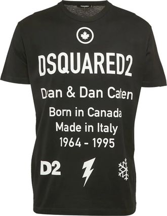 Dsquared2 T-shirt met logoprint - Zwart