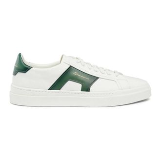 Santoni Sneakers basse bianche con doppia fibbia - - Shoes - Uomo - Multicolore - 42 EU