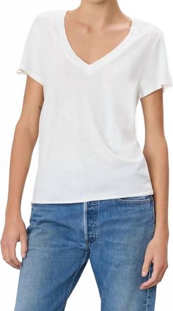 &Eacute;terne Short Sleeve V-Neck Tee In Ivory
