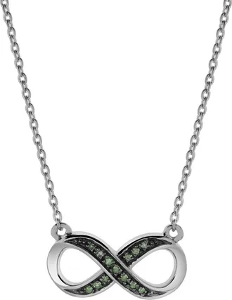 LuvMyJewelry Infinite Devotion 0.08 Ct Diamond Necklace in 925 Sterling Silver at Nordstrom
