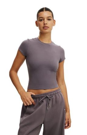 Cotton On Womens Active Ultra Soft Fitted Tshirt in Violet Grey at Nordstrom, Size X-Small