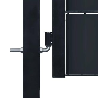 Berkfield Home Sturdy Fence Gate PVC & Steel 100x81 cm Anthracite in Dark Grey