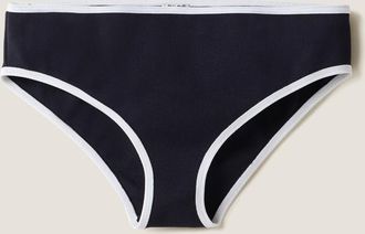 Miu Miu Technical Knit Swimsuit Bottom, Woman, Blue/white, Size 36