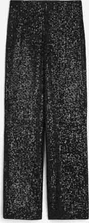 H&M Paillettenhose - Schwarz