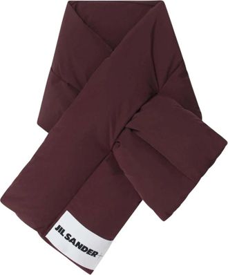 Jil Sander Warme Winter Sjaal met Ganzendons - Heren - Wintersjaals - Paars - ONE Size - Polyester - Accessoires