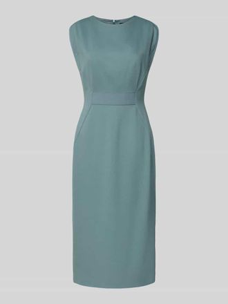 HUGO BOSS Knielanges Etuikleid aus Viskose-Mix Modell DETIRA in Mint, Gr&ouml;&szlig;e 32