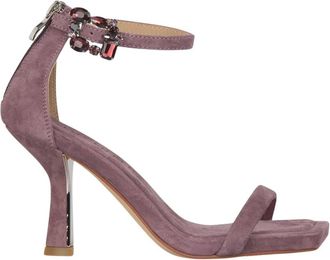 Alma En Pena Sandaal met hak en gesp - Dames - Sandalen met hakken - Paars - 39 EU - Leer - Schoenen