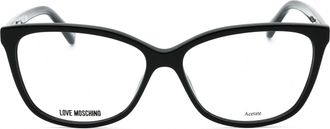Love Moschino MOL546 Rectangular Acetate Eyeglasses - Black