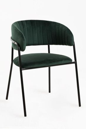 Regalos Miguel Sillas Comedor - Silla Moniel Black Terciopelo - Verde