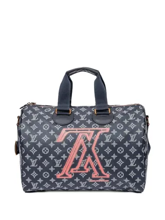 Louis Vuitton Speedy Bandouliere 40 handtas - Blauw