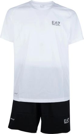 Emporio Armani Trainingsset - Heren - Trainingspakken - Wit - XL - Polyester - Fitness