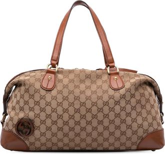 Gucci 2016-2025 GG Canvas Brick Lane satchel - Brown