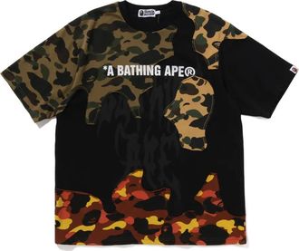 A Bathing Ape T-shirt con stampa camouflage - Nero