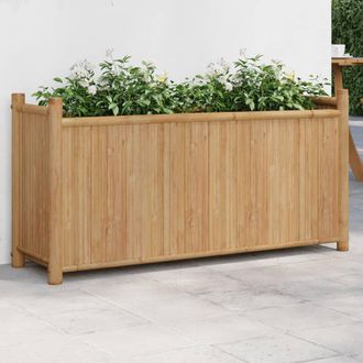 Berkfield Home Planter 100x30x50 cm Bamboo in Brown | Size: 100 x 30 x 50 cm
