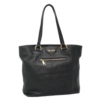 Prada Pre-owned Leather prada-bags - Dames - Vintage Shopper - Zwart - ONE Size - Leer - Vintage