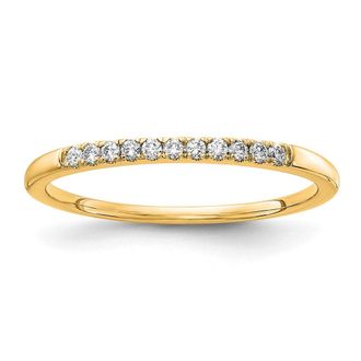 Diamond2Deal 14k Gold Lab Grown Diamond Wedding Band Ring 1/10Ct Clarity- VS Color- G-H