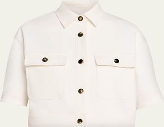 Max Mara Cropped Button-Down Jacket
