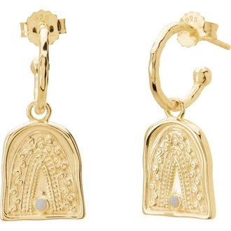 Murkani Rainbow Spirit Hoop Earrings in Yellow Gold at Nordstrom