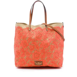 Valentino Pre-owned Valentino Canvas Rockstud Glam Lace Reversible Tote Ladies EPTCSU5JYU4YGEXY