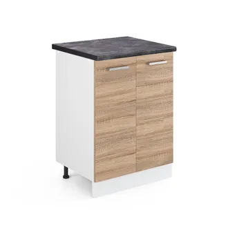 Vicco Mueble Bajo De Cocina R-line, Sonoma, 60 Cm, Et Antracita