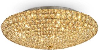 Ideal Lux Ideal Lux - King - 9 Light Indoor Large Flush Light Gold, G9