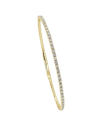 Sabrina Designs 14K 1.00 Ct. Tw. Diamond Flexible Bangle Bracelet