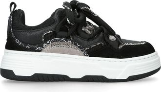 Steve Madden Womens Brouhaha Black Sneakers Fabric - Size UK 7