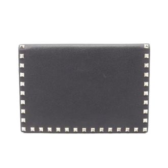 Valentino Pre-owned Clutches, female, Black, Size: ONE SIZE Pre-owned Rockstud Leather Clutch Bag