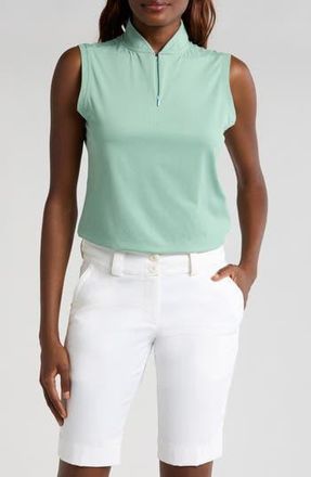 Swannies Brynn Sleeveless Half Zip Polo in Sage at Nordstrom Rack, Size Xx-Large