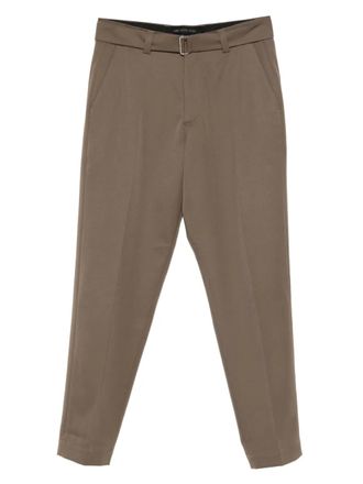 low brand Broek met ceintuur en manchetten - Bruin