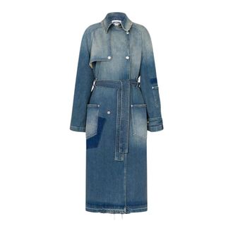 Moschino Denim Trenchcoat - Dames - Jas met riem - Blauw - S - Denim - Jassen