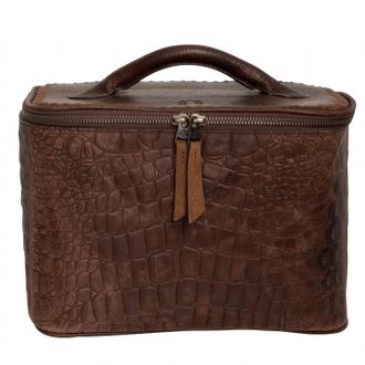 StS Ranchwear Womens Catalina Croc Train Case In Chestnut